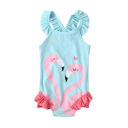 Toddler One Piece Flamingo Beach Swimming Suit - Twinklee