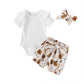 Baby Girls  Short-sleeve Onesie and Shorts Two Piece Set - Twinklee