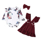 Baby Girl Long Sleeve Printed Jumpsuit and Skirt - Twinklee