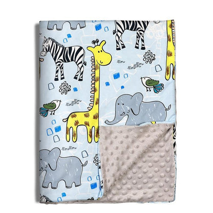 Super Soft Comfy Blanket Patterned Minky with Double Layer Dotted Backing for Boys and Girls - Twinklee