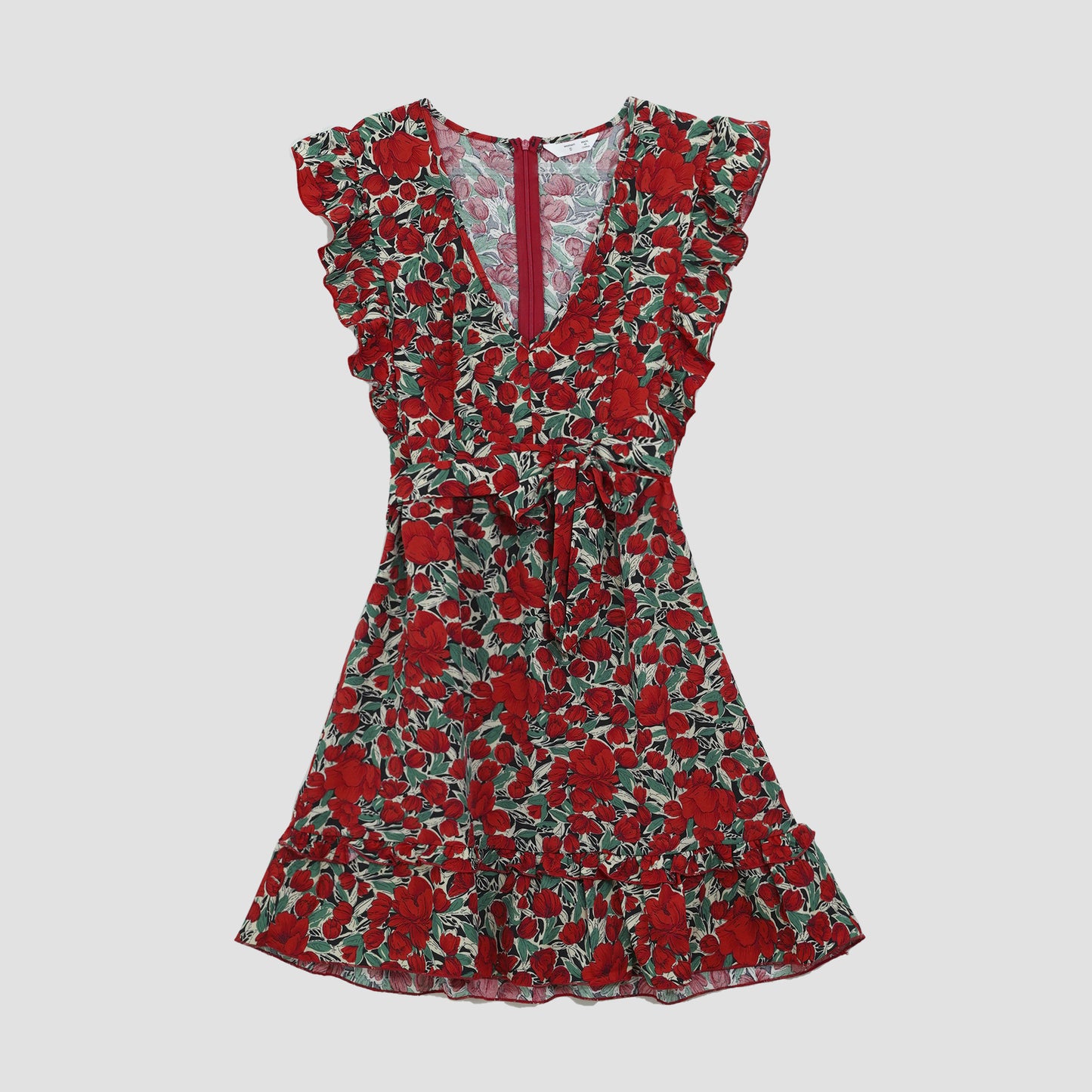 Floral Print V-neck Dress for Mom and Daughter