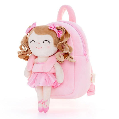 Baby/Toddler Girls Personalizeid Gift Plush Backpack Curls Ballet Dancer Dolls with Backpack - Twinklee