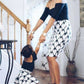 Off-the-shoulder Print Dress for Mom and Daughter