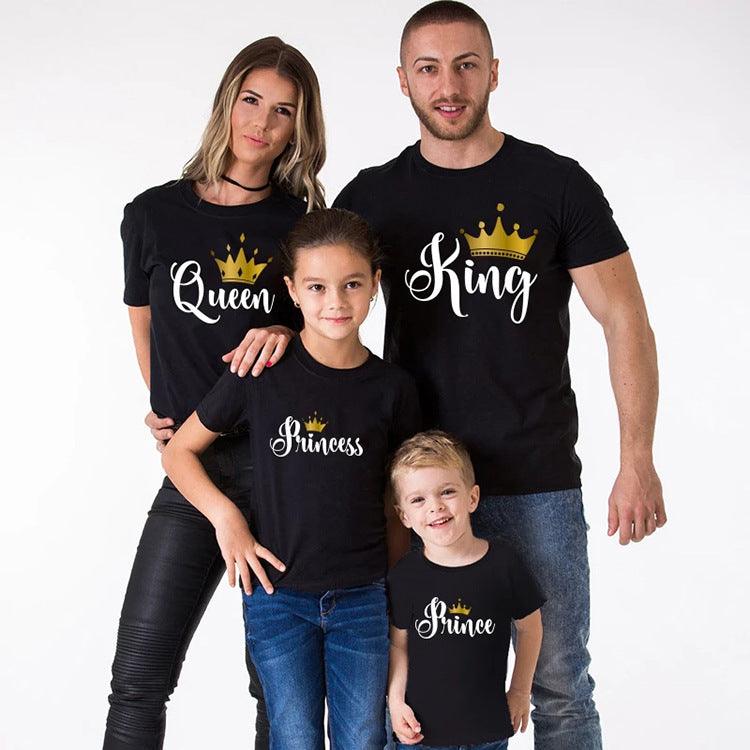 Bronzing queen king Princess crown family wear parent-child wear Europe and the United States AliExpress Amazon wis - Twinklee