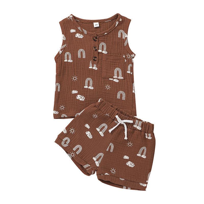 Children's Suit Baby Vest Casual Pants Suit - Twinklee