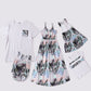 Floral Print Dresses and Short sleeve T-shirts Family Matching Outfit