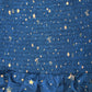 Blue Star Print Lantern Sleeve Mom-Daughter Matching Princess Dresses