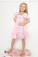 Pink Plaid Print Lantern Sleeve Mom-Daughter Matching Princess Dresses