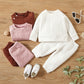 Cotton Long-sleeved Top and Pants Set