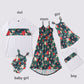 Family Matching Floral Print Dresses and T-shirts Sets